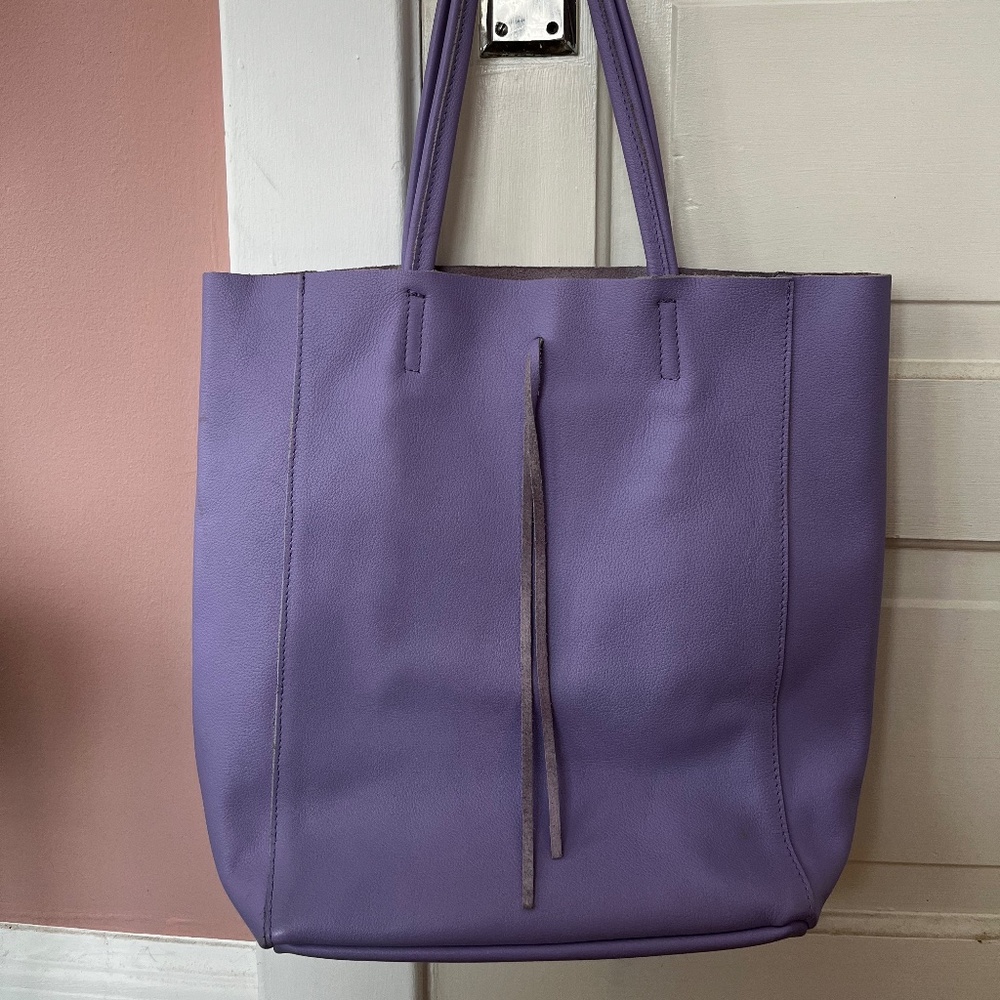 Lavender Leather - Italian tote
